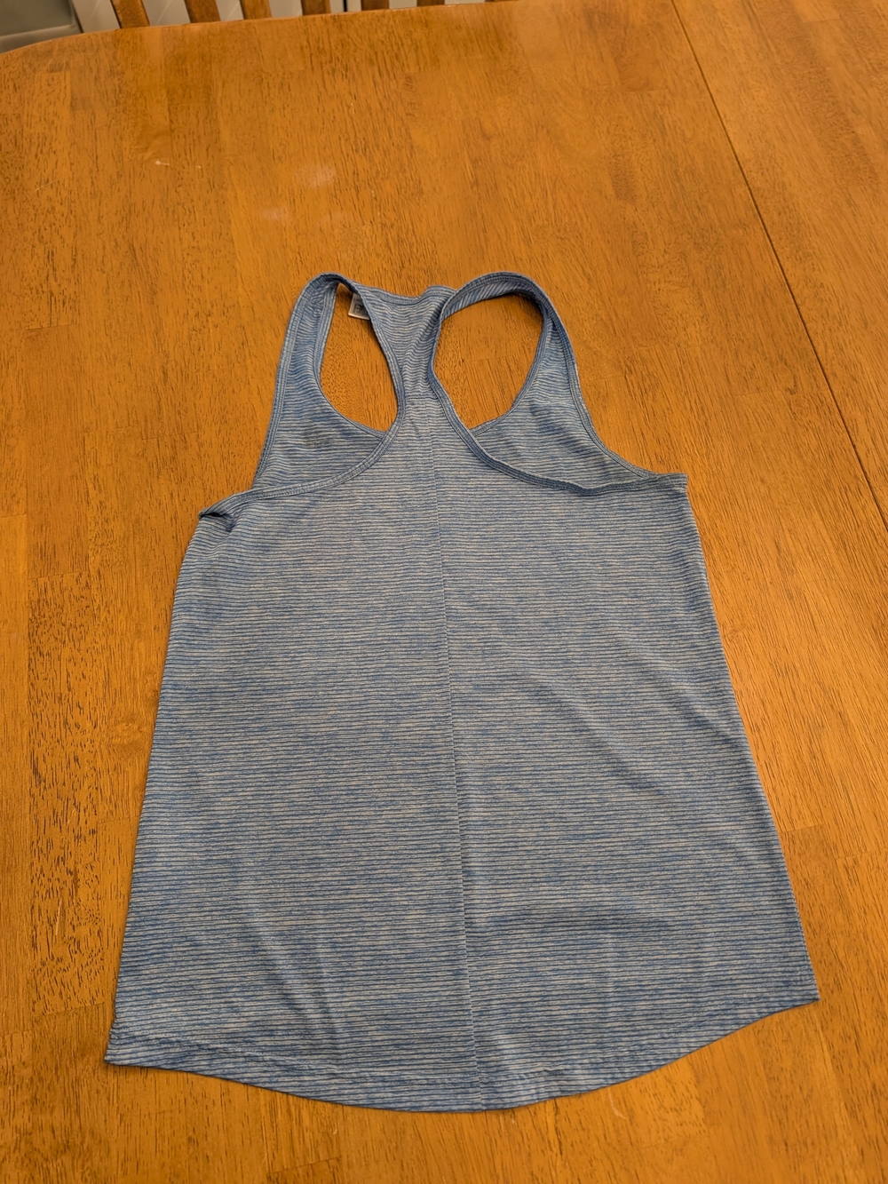 Adidas Blue Striped Racerback Tank Small - Picture 2 of 5